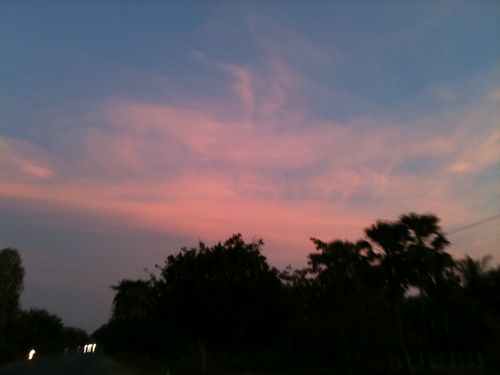 カンボジアの夕陽